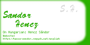 sandor hencz business card